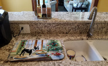 Load image into Gallery viewer, Boston Terrier Christmas Cookies Dish Drying Mat