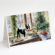 Load image into Gallery viewer, Boston Terrier Christmas Cookies Greeting Cards - Blank Note Cards – 8-Pack of Artist-Designed Cards with Envelopes