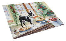 Load image into Gallery viewer, Boston Terrier Christmas Cookies Glass Cutting Boards – Durable, Decorative Kitchen Art