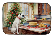 Load image into Gallery viewer, White Boxer Christmas Cookies Dish Drying Mat