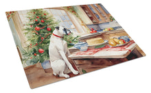 Load image into Gallery viewer, White Boxer Christmas Cookies Glass Cutting Boards – Durable, Decorative Kitchen Art