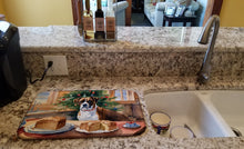Load image into Gallery viewer, Boxer Christmas Cookies Dish Drying Mat