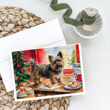 Load image into Gallery viewer, Cairn Terrier Christmas Cookies Greeting Cards - Blank Note Cards – 8-Pack of Artist-Designed Cards with Envelopes