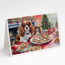 Load image into Gallery viewer, Cavalier Spaniel Christmas Cookies Greeting Cards - Blank Note Cards – 8-Pack of Artist-Designed Cards with Envelopes