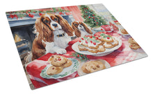 Load image into Gallery viewer, Cavalier Spaniel Christmas Cookies Glass Cutting Boards – Durable, Decorative Kitchen Art