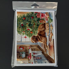 Load image into Gallery viewer, Chesapeake Bay Retriever Christmas Cookies Greeting Cards - Blank Note Cards – 8-Pack of Artist-Designed Cards with Envelopes