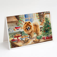 Load image into Gallery viewer, Chow Chow Christmas Cookies Greeting Cards - Blank Note Cards – 8-Pack of Artist-Designed Cards with Envelopes