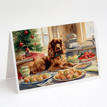 Load image into Gallery viewer, Cocker Spaniel Christmas Cookies Greeting Cards - Blank Note Cards – 8-Pack of Artist-Designed Cards with Envelopes