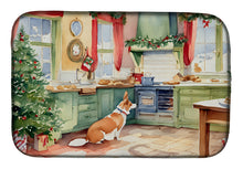 Load image into Gallery viewer, Corgi Christmas Cookies Dish Drying Mat