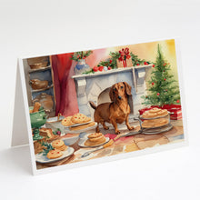 Load image into Gallery viewer, Dachshund Christmas Cookies Greeting Cards - Blank Note Cards – 8-Pack of Artist-Designed Cards with Envelopes