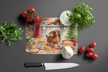 Load image into Gallery viewer, Dachshund Christmas Cookies Glass Cutting Boards – Durable, Decorative Kitchen Art