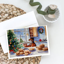 Load image into Gallery viewer, Dachshund Christmas Cookies Greeting Cards - Blank Note Cards – 8-Pack of Artist-Designed Cards with Envelopes