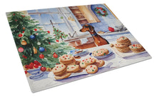 Load image into Gallery viewer, Dachshund Christmas Cookies Glass Cutting Boards – Durable, Decorative Kitchen Art