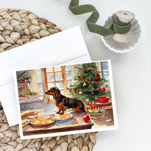 Load image into Gallery viewer, Dachshund Christmas Cookies Greeting Cards - Blank Note Cards – 8-Pack of Artist-Designed Cards with Envelopes