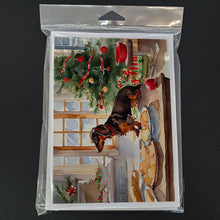 Load image into Gallery viewer, Dachshund Christmas Cookies Greeting Cards - Blank Note Cards – 8-Pack of Artist-Designed Cards with Envelopes