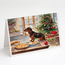 Load image into Gallery viewer, Dachshund Christmas Cookies Greeting Cards - Blank Note Cards – 8-Pack of Artist-Designed Cards with Envelopes