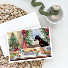 Load image into Gallery viewer, Doberman Pinscher Christmas Cookies Greeting Cards - Blank Note Cards – 8-Pack of Artist-Designed Cards with Envelopes