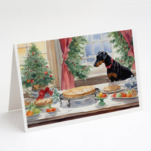 Load image into Gallery viewer, Doberman Pinscher Christmas Cookies Greeting Cards - Blank Note Cards – 8-Pack of Artist-Designed Cards with Envelopes
