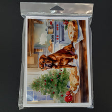 Load image into Gallery viewer, Dogue de Bordeaux Christmas Cookies Greeting Cards - Blank Note Cards – 8-Pack of Artist-Designed Cards with Envelopes