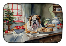 Load image into Gallery viewer, English Bulldog Christmas Cookies Dish Drying Mat