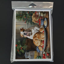 Load image into Gallery viewer, English Bulldog Christmas Cookies Greeting Cards - Blank Note Cards – 8-Pack of Artist-Designed Cards with Envelopes