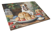 Load image into Gallery viewer, English Bulldog Christmas Cookies Glass Cutting Boards – Durable, Decorative Kitchen Art
