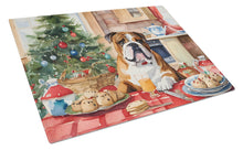 Load image into Gallery viewer, English Bulldog Christmas Cookies Glass Cutting Boards – Durable, Decorative Kitchen Art