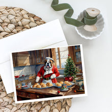 Load image into Gallery viewer, English Bulldog Christmas Cookies Greeting Cards - Blank Note Cards – 8-Pack of Artist-Designed Cards with Envelopes