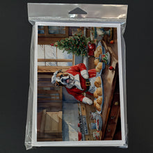 Load image into Gallery viewer, English Bulldog Christmas Cookies Greeting Cards - Blank Note Cards – 8-Pack of Artist-Designed Cards with Envelopes