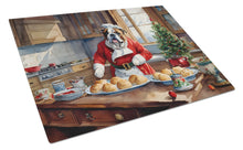 Load image into Gallery viewer, English Bulldog Christmas Cookies Glass Cutting Boards – Durable, Decorative Kitchen Art
