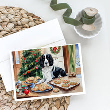 Load image into Gallery viewer, English Springer Spaniel Christmas Cookies Greeting Cards - Blank Note Cards – 8-Pack of Artist-Designed Cards with Envelopes