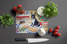 Load image into Gallery viewer, French Bulldog Christmas Cookies Glass Cutting Boards – Durable, Decorative Kitchen Art