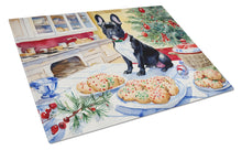 Load image into Gallery viewer, French Bulldog Christmas Cookies Glass Cutting Boards – Durable, Decorative Kitchen Art