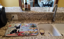 Load image into Gallery viewer, French Bulldog Christmas Cookies Dish Drying Mat