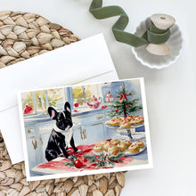 Load image into Gallery viewer, French Bulldog Christmas Cookies Greeting Cards - Blank Note Cards – 8-Pack of Artist-Designed Cards with Envelopes