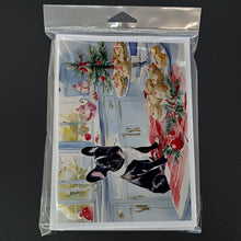 Load image into Gallery viewer, French Bulldog Christmas Cookies Greeting Cards - Blank Note Cards – 8-Pack of Artist-Designed Cards with Envelopes