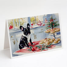 Load image into Gallery viewer, French Bulldog Christmas Cookies Greeting Cards - Blank Note Cards – 8-Pack of Artist-Designed Cards with Envelopes
