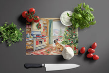 Load image into Gallery viewer, French Bulldog Christmas Cookies Glass Cutting Boards – Durable, Decorative Kitchen Art