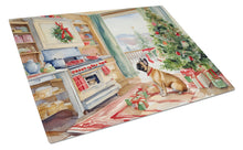 Load image into Gallery viewer, French Bulldog Christmas Cookies Glass Cutting Boards – Durable, Decorative Kitchen Art