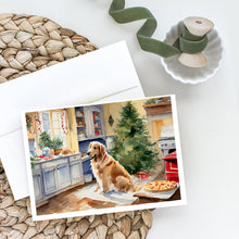 Load image into Gallery viewer, Golden Retriever Christmas Cookies Greeting Cards - Blank Note Cards – 8-Pack of Artist-Designed Cards with Envelopes