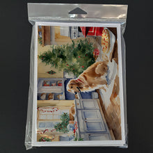 Load image into Gallery viewer, Golden Retriever Christmas Cookies Greeting Cards - Blank Note Cards – 8-Pack of Artist-Designed Cards with Envelopes