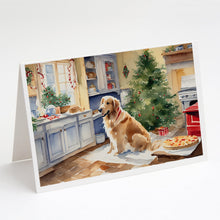 Load image into Gallery viewer, Golden Retriever Christmas Cookies Greeting Cards - Blank Note Cards – 8-Pack of Artist-Designed Cards with Envelopes