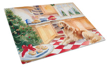 Load image into Gallery viewer, Golden Retriever Christmas Cookies Glass Cutting Boards – Durable, Decorative Kitchen Art
