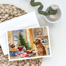 Load image into Gallery viewer, Golden Retriever Christmas Cookies Greeting Cards - Blank Note Cards – 8-Pack of Artist-Designed Cards with Envelopes