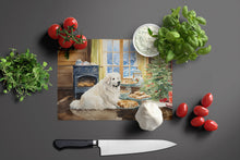 Load image into Gallery viewer, Great Pyrenees Christmas Cookies Glass Cutting Boards – Durable, Decorative Kitchen Art