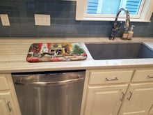 Load image into Gallery viewer, Greyhound Christmas Cookies Dish Drying Mat