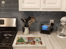 Load image into Gallery viewer, Havanese Christmas Cookies Glass Cutting Boards – Durable, Decorative Kitchen Art