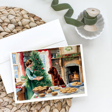 Load image into Gallery viewer, Irish Setter Christmas Cookies Greeting Cards - Blank Note Cards – 8-Pack of Artist-Designed Cards with Envelopes