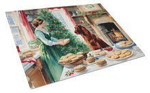 Load image into Gallery viewer, Irish Setter Christmas Cookies Glass Cutting Boards – Durable, Decorative Kitchen Art