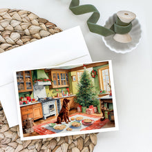 Load image into Gallery viewer, Irish Setter Christmas Cookies Greeting Cards - Blank Note Cards – 8-Pack of Artist-Designed Cards with Envelopes